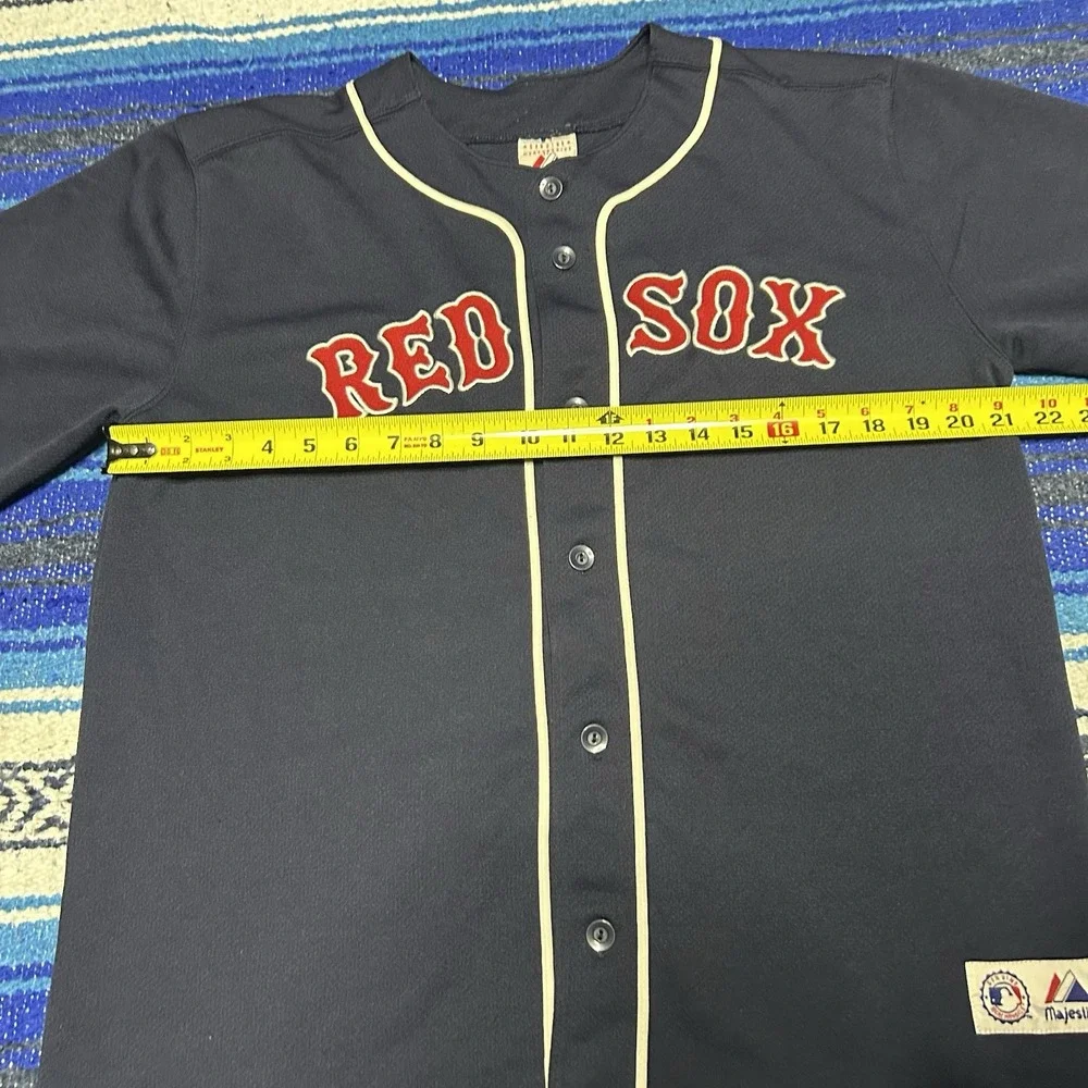 Vintage 90's Majestic MLB Boston Red Sox Alternate Navy Blue Jersey Size Medium